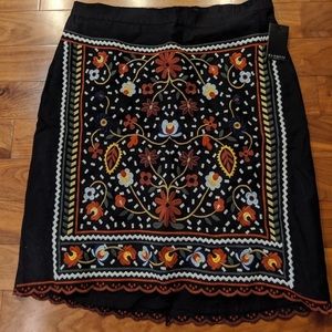 Embroidered Black Pencil Skirt from Eloquii